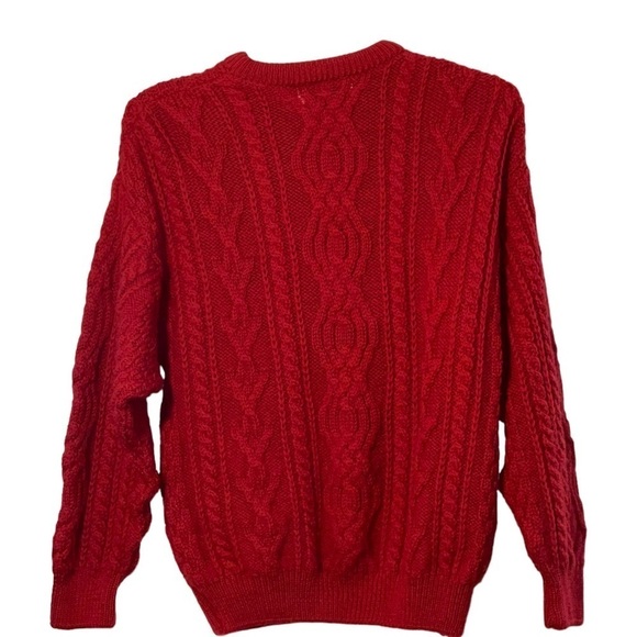 Aran Crafts Cable knit Fisherman’s Wool Sweater made in Ireland. Size Medium GUC - Picture 3 of 6